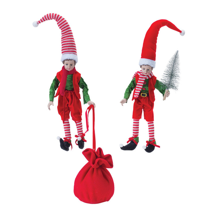The Holiday Aisle® Vintage Elf Shelf Sitter (Set of 2) Wayfair